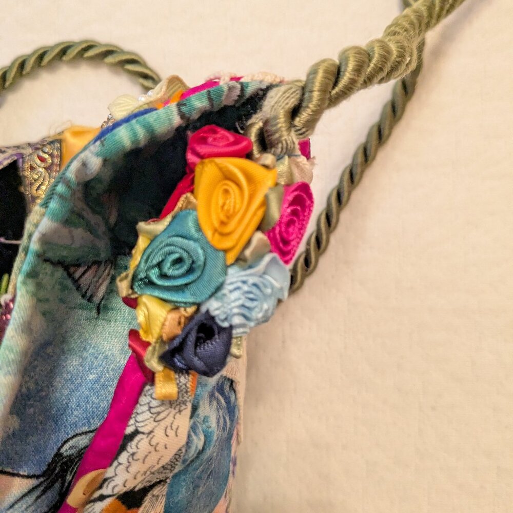 Renaissance Faire Multicolor Patchwork Purse - image 7